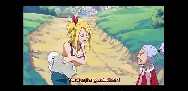  girls fan service Fairy Tail ova 1  2 Funny moments